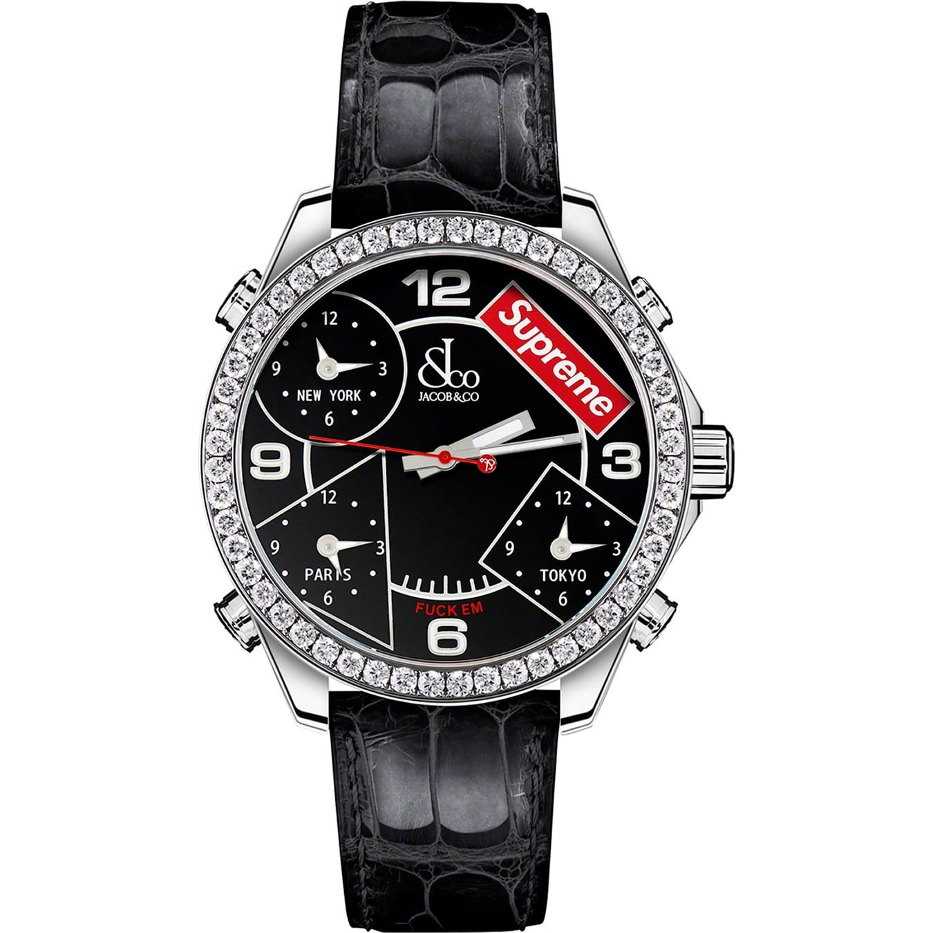 Supreme®/Jacob & Co Time Zone 40mm Watch view 2